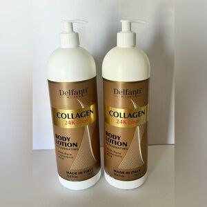2-pack Delfanti Milano Collagen W/24K Gold Hyaluronic Acid Body Lotion 3…